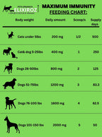 Complejo de Hongos para Perros y Gatos – 25%+ Beta-Glucanos – Mezcla de Extractos de Cuerpos Fructíferos (Cola de Pavo, Reishi, Maitake, Shiitake) – Apoyo Inmunitario y Digestivo – Sin Micelio, Sin Rellenos – 250 Servicios