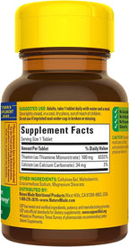 Nature Made B1 100 mg, 100 Comprimidos (Paquete de 5)