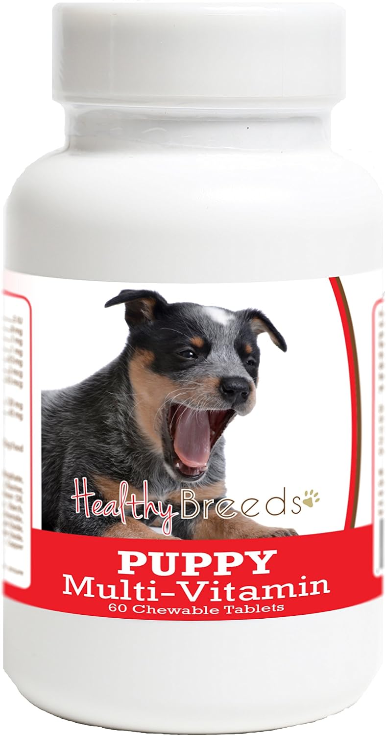 Healthy Breeds Multivitamínico para Cachorros de Perro Boyero Australiano, 60 Comprimidos Masticables