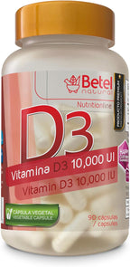 Betel Natural Vitamina D3 10.000 IU - 90 Cápsulas