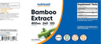 Nutricost Extracto de Bambú 400 mg, 240 Cápsulas - Vegano, Sin Gluten y Sin OGM - 120 Dosis de 800 mg