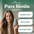 Biotina 5000 mcg - Suplemento para Cabello, Piel y Uñas - 120 Cápsulas Blandas Veganas