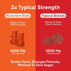 Nutrient Byte Vitamin D3 K2 Gummies – 4000 IU D3 + 140 mcg Mezcla K – Gominolas Veganas sin Gluten – 60 unidades sabor bayas para niños