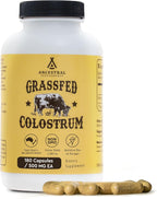 Ancestral Supplements Suplemento de Calostro Bovino Grass Fed, 3000 mg, 180 Cápsulas