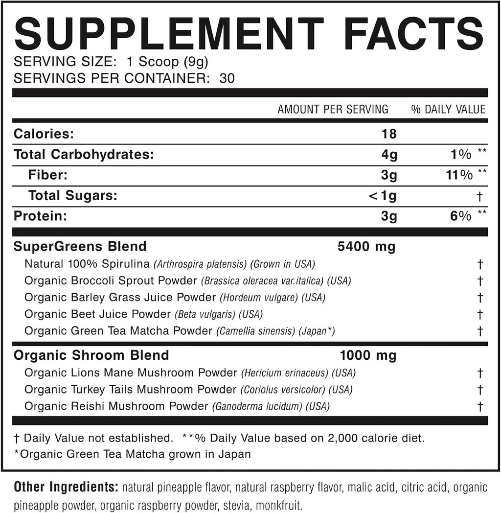 Myogenix MyoVite Super Greens – Suplemento Verde en Polvo, 30 Servicios