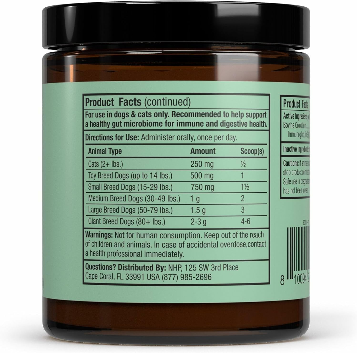 Dr. Mercola Bark & Whiskers New Zealand Colostrum, 90 Scoops, Supports Gut and Immune Health, Non-GMO