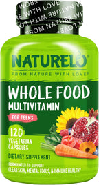 NATURELO Multivitamínico para Adolescentes - 60 Cápsulas - Complejo Vitamínico con Minerales, Vegano, Sin Gluten