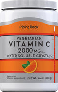 Piping Rock Vitamina C en Polvo, 2000mg por Porción, 680g - Ácido Ascórbico Puro