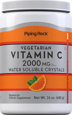 Piping Rock Vitamina C en Polvo, 2000mg por Porción, 680g - Ácido Ascórbico Puro