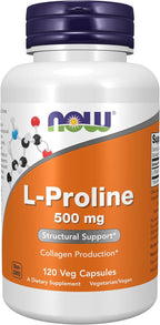 NOW Foods, L-Prolina 500 mg, 120 Cápsulas Vegetales