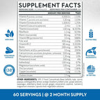Vitaminerals 2BG+ B Complex Immune Support High Potency B Complex con Mezcla de Frutas y Verduras - 120 Cápsulas Vegetales