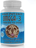 ScruffyPet Aceite de Pescado Salvaje Omega 3 Puro para Perros con Vitamina E - 1000mg, 180 Cápsulas Blandas