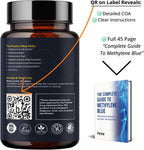 Cápsulas de Azul de Metileno USP Grado Farmacéutico con Vitamina C - 120 uds