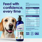 Aceite de Pescado Líquido para Perros con Omega 3, 6 y 9, Salvaje de Islandia - 473 ml