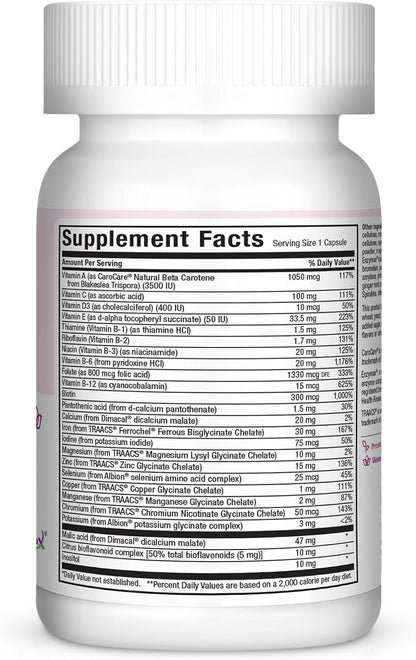 Maxi Health Vitaminas Prenatales – – Hierro: Contribuye a la formación normal de glóbulos rojos y hemoglobina, – Image 2