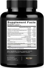 NURTURLY Complejo B con Vitamina C – Todas las Vitaminas B Esenciales – 90 Cápsulas