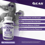 EAS Vitamina D3 2000 UI | Salud ósea, muscular e inmunidad | Cyclosome Technology | 100 comprimidos