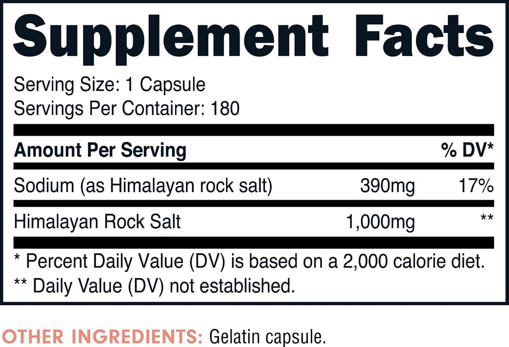 Bucked Up Sal del Himalaya 1000mg Cápsulas, Bucked Up Essentials (180 Cápsulas)