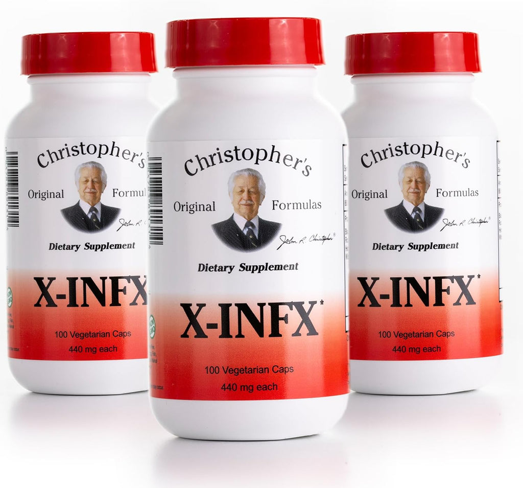 Christopher's Original Formulas Fórmula X-INFX - Apoyo Inmunitario Natural, 2 Paquete de 100 Cápsulas Cada Uno