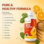 ENP Super B Complex Liquid - B12, B6, Tiamina y Biotina - Apoyo Energético, Metabólico y Nervioso - Vitaminas B Líquidas para el Bienestar Diario - 32 Porciones