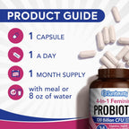 Probióticos para Mujeres, 120 mil millones UFC, 34 cepas, Prebióticos, Enzimas Digestivas, Arándano rojo, 4-en-1 Probiótico Femenino, Apoyo Digestivo, Vaginal e Inmunológico, 30 cápsulas