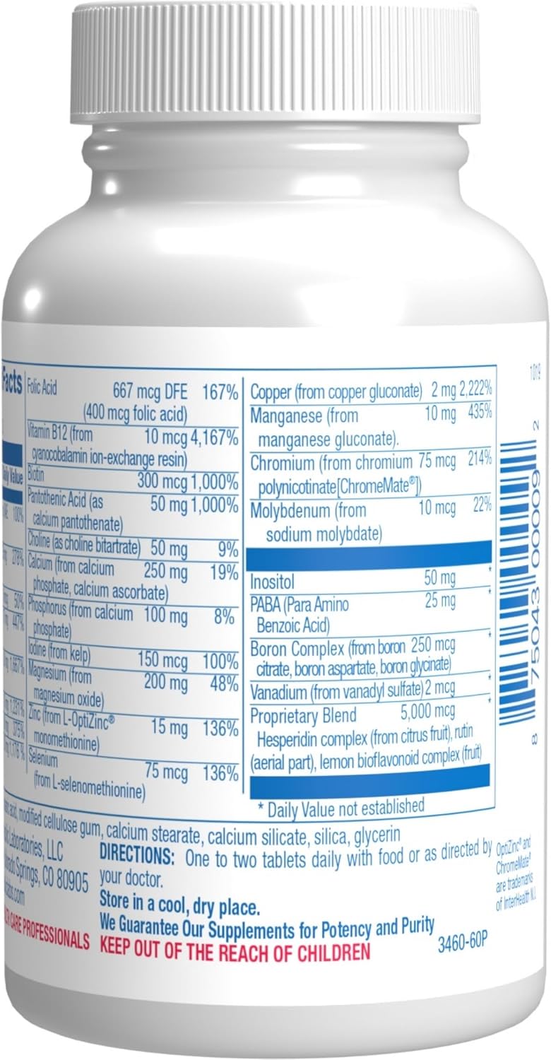 30-en-1 Multivitamínico para Adultos sin Hierro - Rico en Antioxidantes para Mayores de 50 Años - Hombres y Mujeres - 1 Mes de Suministro