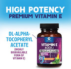 Nature's Peak Vitamina E 180 mg - 60 Softgels - Apoyo Antioxidante e Inmunitario