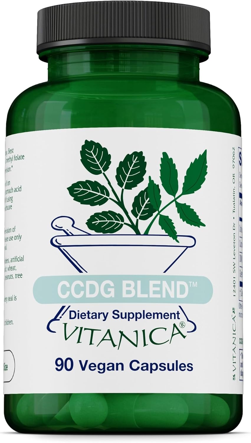 Vitanica CCDG Blend - Suplemento con Té Verde, Cúrcuma, DIM y Cola de Pavo - Apoyo Inmunitario y Antioxidante - Vegano - 90 Cápsulas