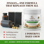 30 Billion CFU PROBIOTICS- One a Day Gut & Allergy Defense for Dogs with PREBIOTICS, QUERCETIN, Colostrum, Turmeric, Mushrooms - Itchy Skin, Allergy & Digestive Support - 90 Chews - Made in USA