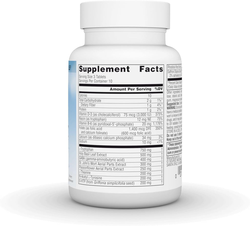 Source Naturals Serene Science Optimistic Saffron Complex - 30 Comprimidos