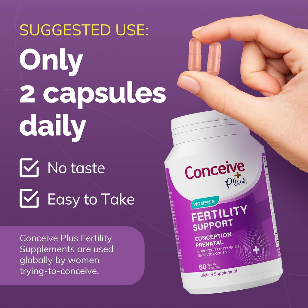 Conceive Plus Women's Fertility Support – Multivitamínico Prenatal para Concepción – 30 Días
