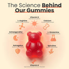 Growth Gummies - Natural Height Support & Bone Strength Supplement for Kids & Teens with Vitamin D, Calcium, Ashwagandha, L-Arginine - 60 Gummies