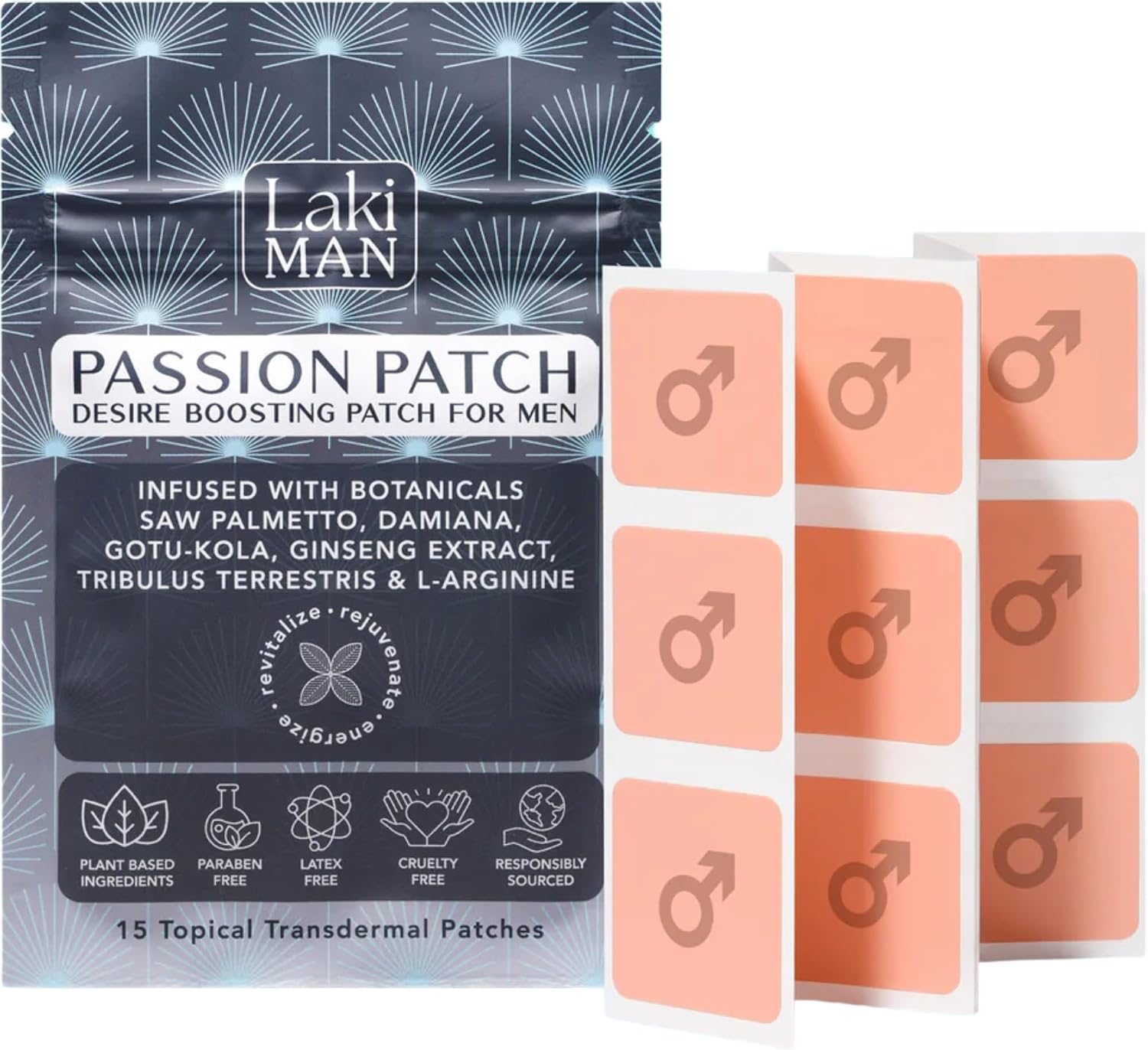 Laki Naturals Fly Calm Patch - Parches calmantes para vuelos (8 unidades)