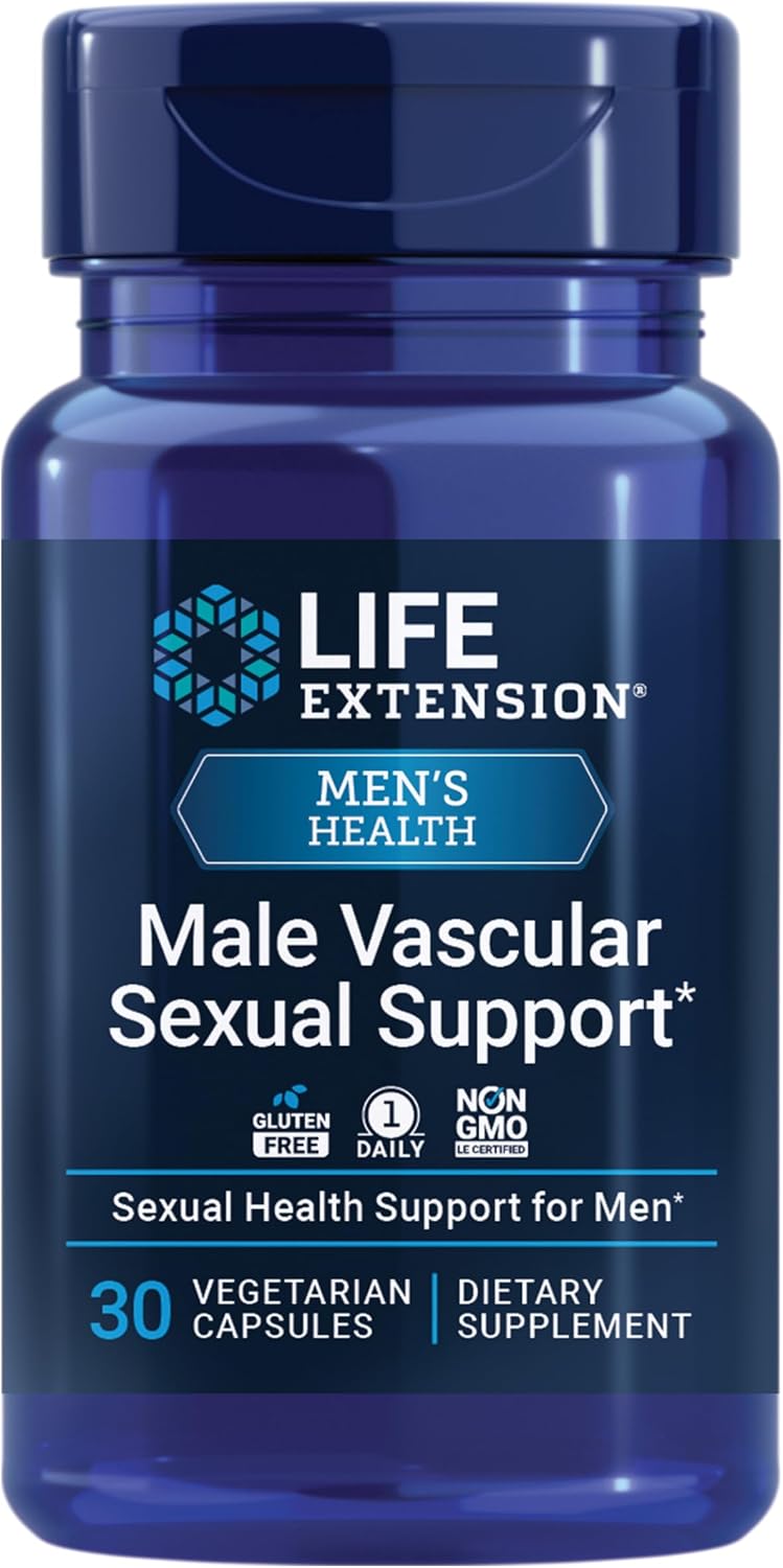 Life Extension Male Vascular Sexual Support, Jengibre Negro, 30 Cápsulas Vegetarianas