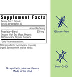 Her Own Irish Sea Moss Cápsulas - Musgo Irlandés con Bardana y Fucus - Apoyo Detox, Inmunidad, Piel Saludable y Metabolismo - 60 Cápsulas