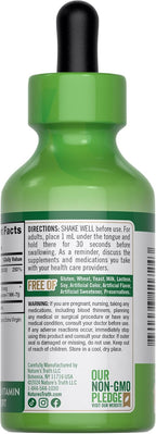 Nature's Truth Vitamina D3 + K2 Gotas Líquidas con MK-7 | 2 Fl Oz | Suplemento Vegetariano, No-GMO y Sin Gluten