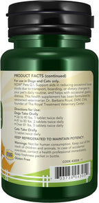 NOW Pet Health GI Support - Suplemento Digestivo para Perros y Gatos - 90 Comprimidos Masticables