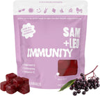 SAM+LEO Gominolas de defensas para niños y adolescentes – Saúco, equinácea, zinc y vitamina C – Sabor a bayas (60 unidades)