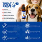 Antibióticos Naturales para Perros – Suplemento Herbal Orgánico en Gotas para Apoyo Inmunológico, Alergias, Piel, Digestión e Infecciones – Todas las Razas y Edades