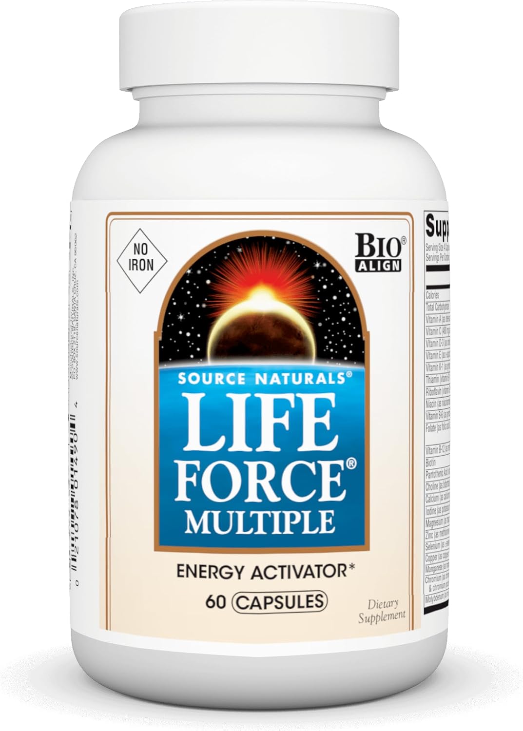 Life Force Multiple Sin Hierro - Multivitamínico de Alta Potencia con Vitaminas, Minerales y Antioxidantes - 180 Cápsulas
