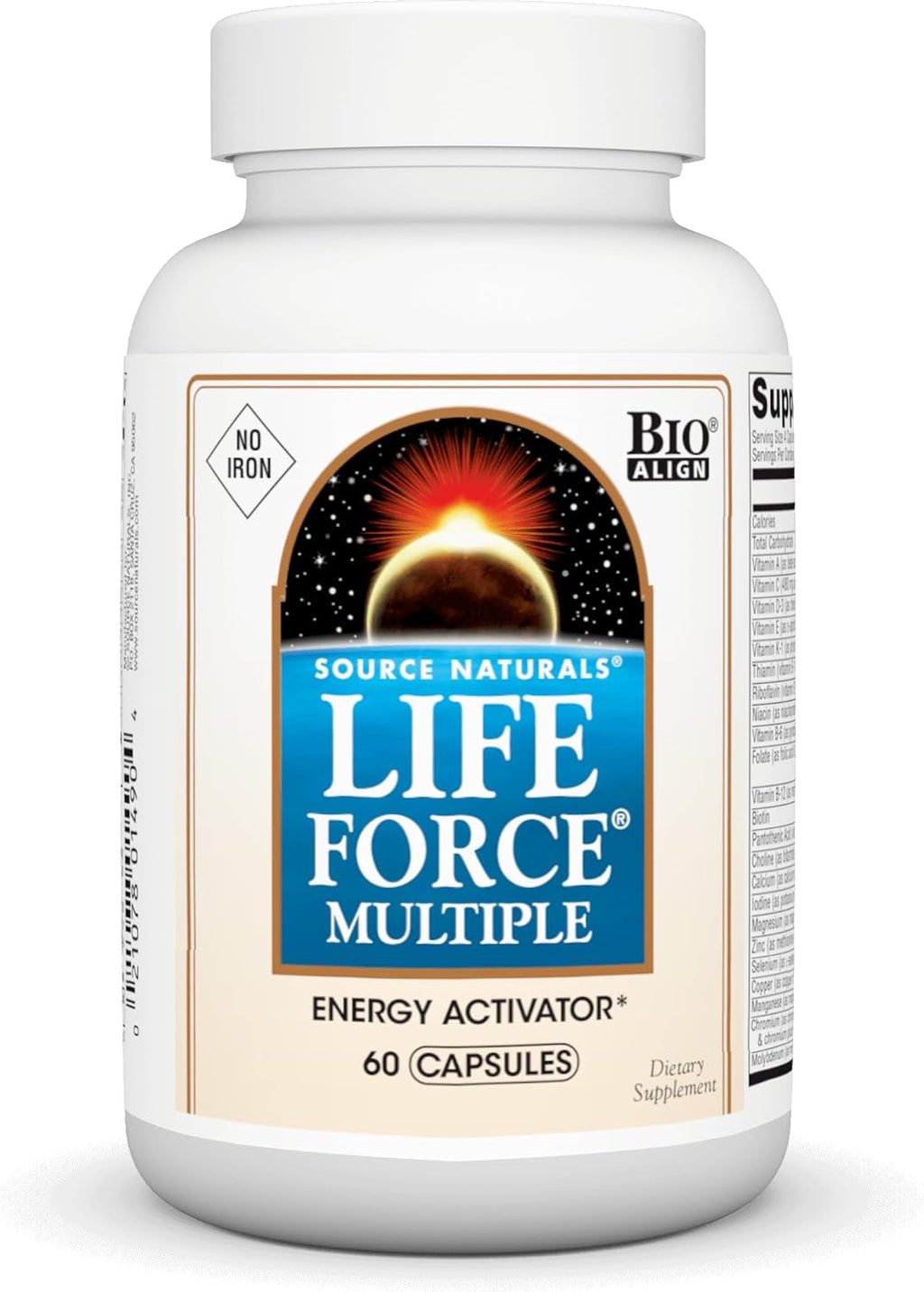 Source Naturals Life Force Multiple Sin Hierro - Multivitamínico de Alta Potencia, 60 Cápsulas
