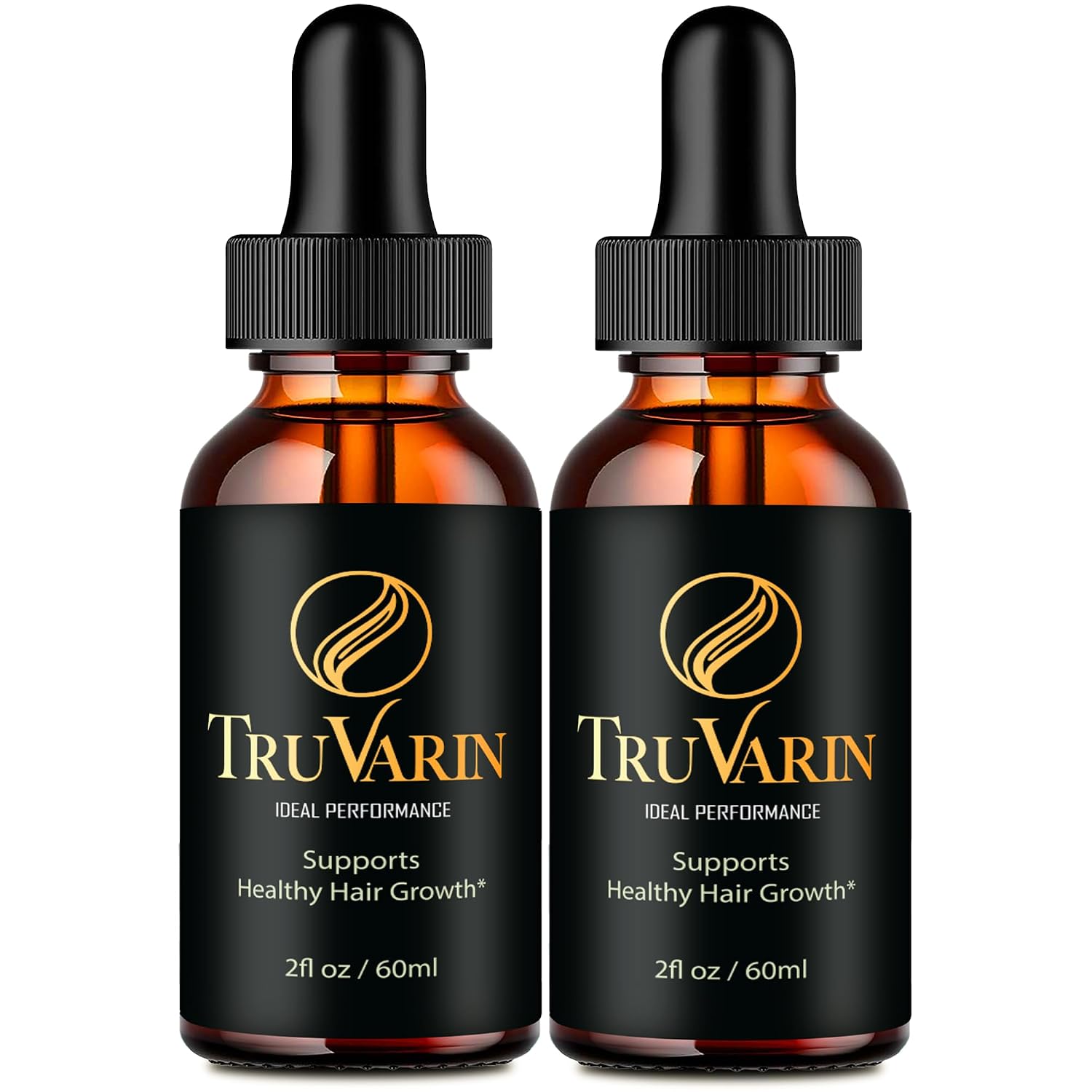 TruVarin Drops - Complemento Alimenticio Líquido para Cabello y Cuero Cabelludo Saludable (2 Envases)