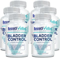 Research Verified Bladder Control - Pérdidas y Urgencia - Semilla de Calabaza, Isoflavonas de Soja, Tiamina - 60 Cápsulas Veganas - Pack de 6