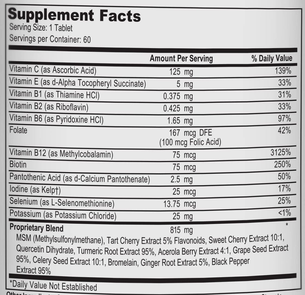Uric Acid Support Dietary Supplement – Cereza Ácida, Extracto de Apio, Cúrcuma y Quercetina – 60 Comprimidos Vegetarianos