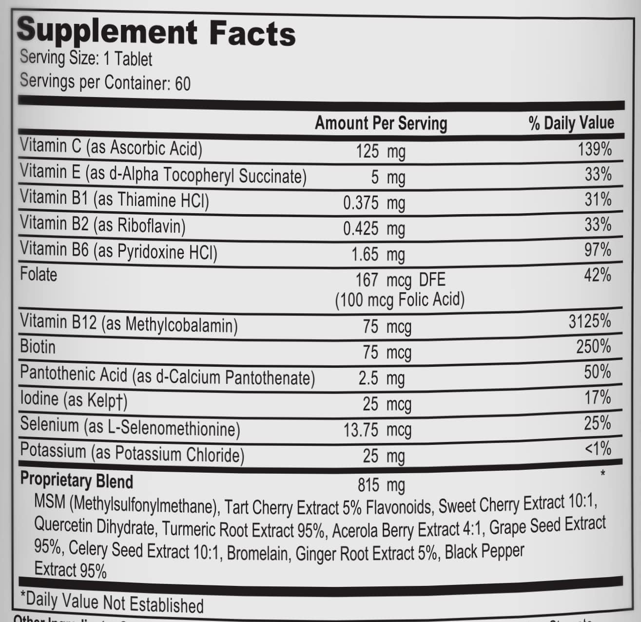 Uric Acid Support Dietary Supplement – Cereza Ácida, Extracto de Apio, Cúrcuma y Quercetina – 60 Comprimidos Vegetarianos
