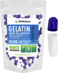 XPRS Nutra Cápsulas Vacías Tamaño 2 - 100 Unidades de Gelatina Bovina (Púrpura/Blanco)