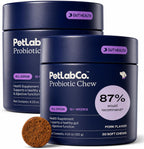 PetLab Co. Probióticos para Perros - Apoya Salud Digestiva y Alergias Estacionales - Sabor a Cerdo - 30 Masticables (Envase de 2)