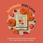 CHILDLIFE ESSENTIALS Healthy Vision SoftMelts - Gomitas de luteína y zeaxantina para la salud ocular infantil, Sabor a bayas, 27 unidades