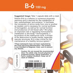NOW Foods Vitamina B-6 100mg, 250 Cápsulas (Pack de 2)