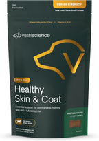 VetriScience Derma Strength Masticables para Piel y Pelo de Perros, con Aceite de Salmón, 70 unidades
